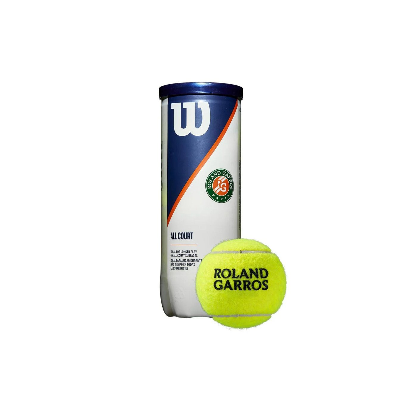Pelota Wilson Roland-Garros Green Clay Court 3 Ball Can