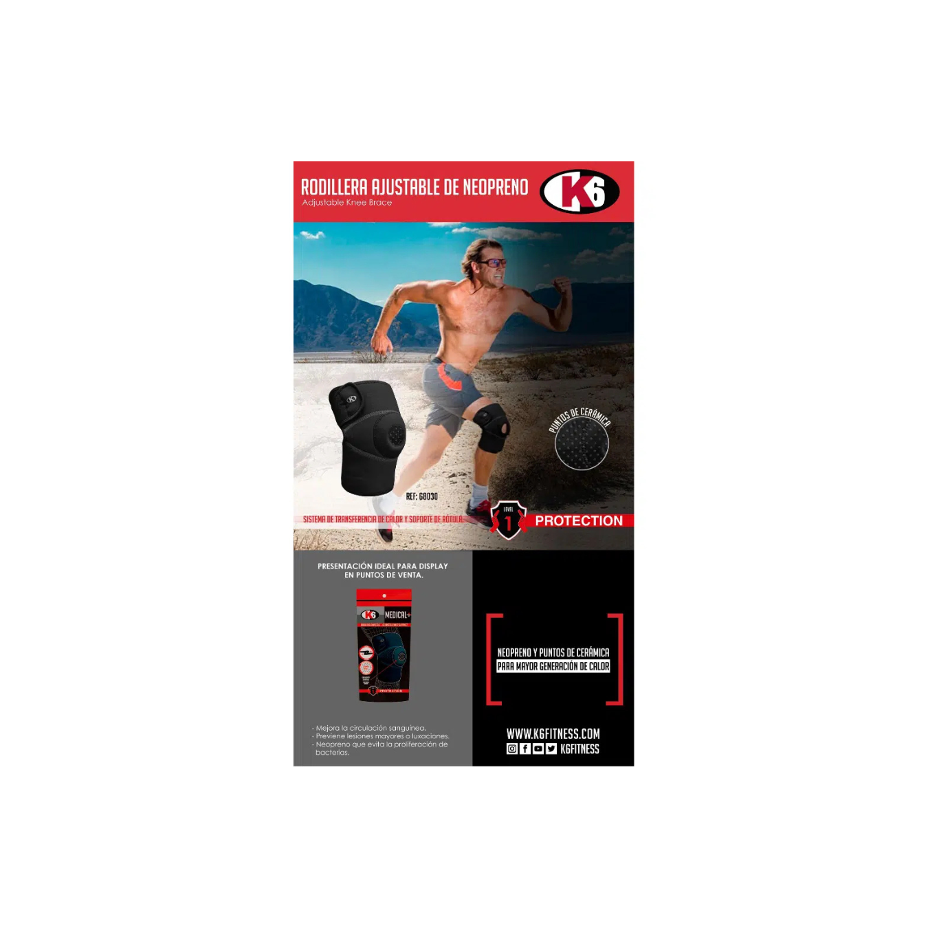 Rodillera K6 Nivel 1 Ajustable - Imagen 2